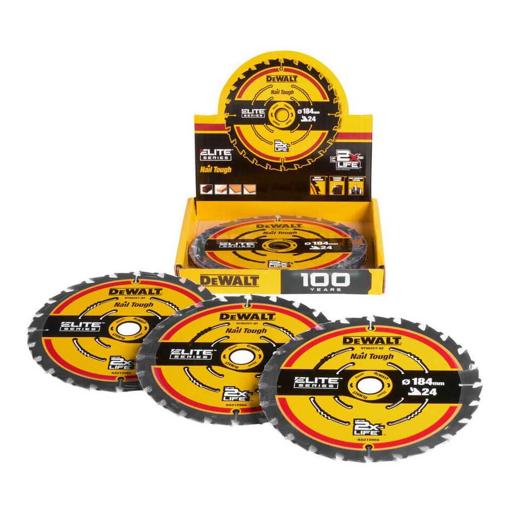 Круг відрізний DeWALT ELITE EXTREME, 184х16х24, кут заточування 18 гр., 10 шт. (DT10401_10) - зображення 1