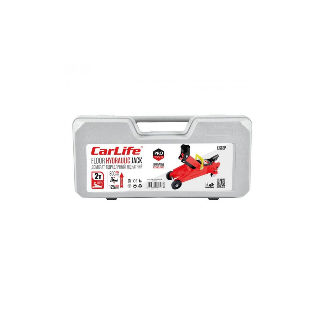 Домкрат CarLife підкатний 2т, 125-305мм (FJ565P) - зображення 4