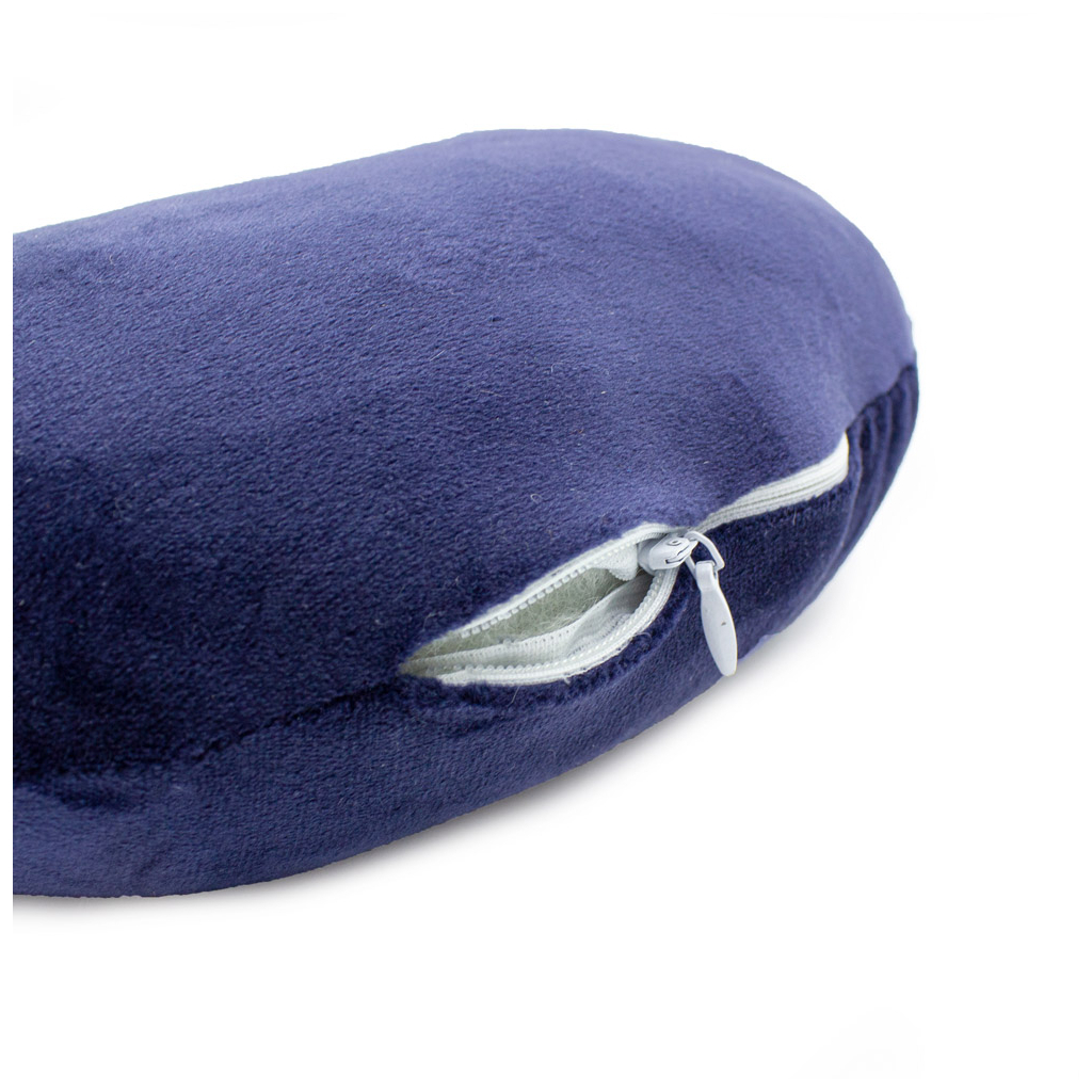 Подушка MirSon для подорожей №8751 Velvet Line 28-0006 Navy blue 50% Memory (2200006348368) - зображення 2