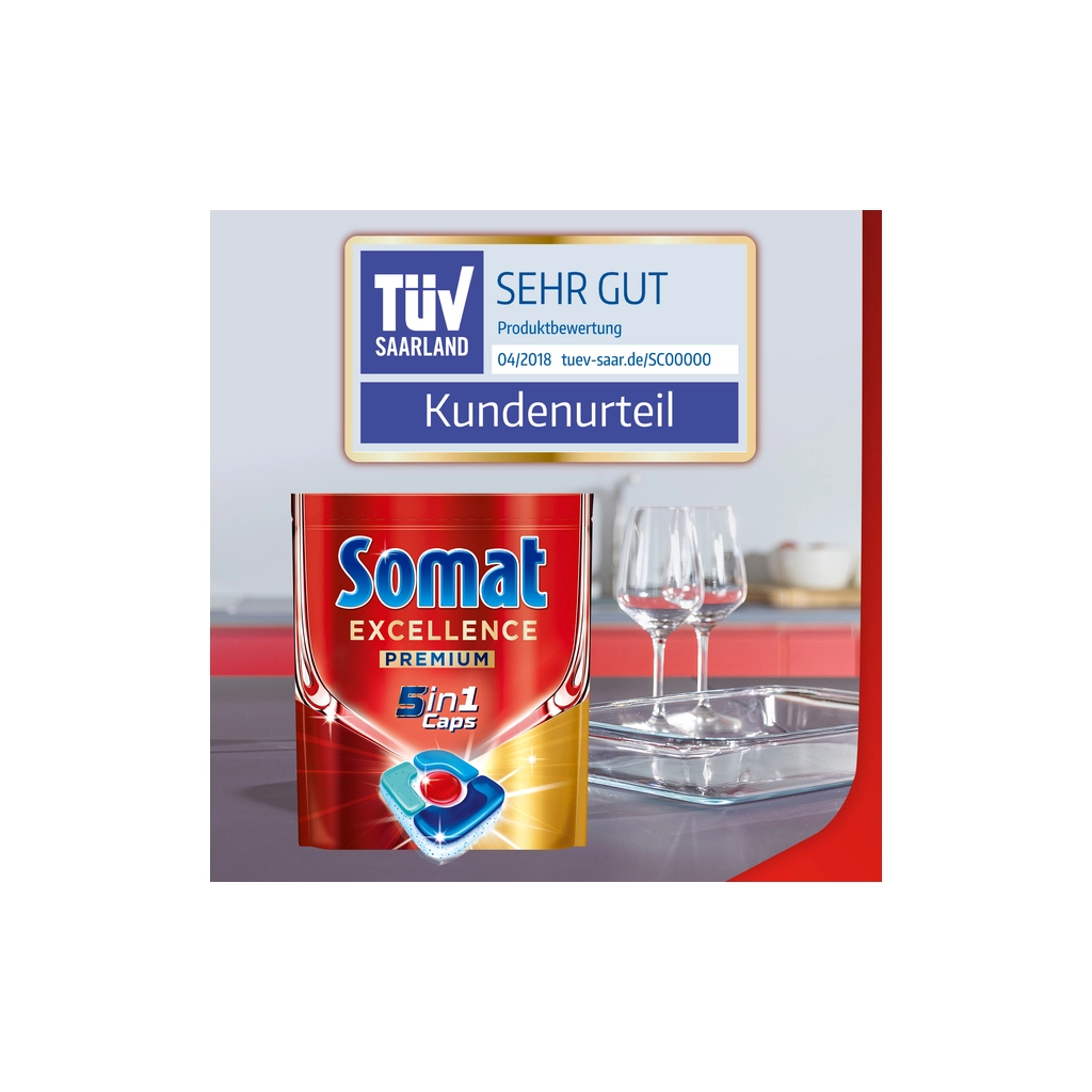 Таблетки для посудомийних машин Somat Excellence 5-в-1 20 шт. (9000101808384) - изображение 8