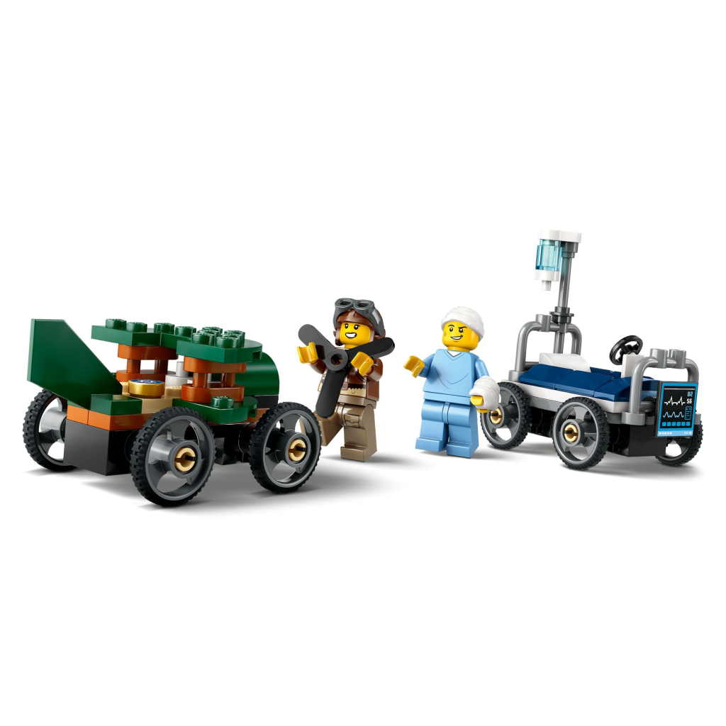 Конструктор LEGO City Літак проти лікарняного ліжка - Набір для перегонів (60459) - зображення 4