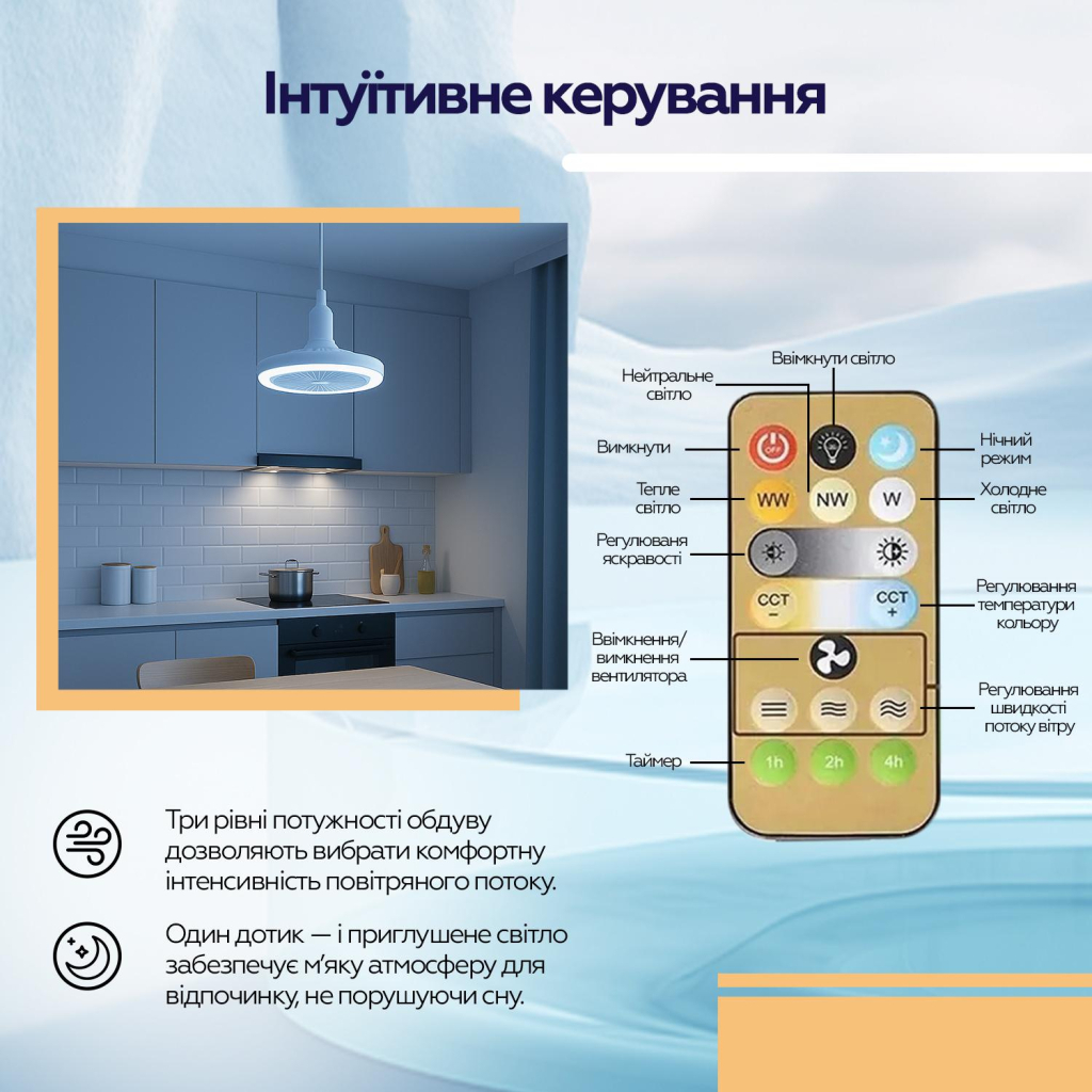 Вентилятор XoKo LED Fan Light 001 (XK-FL-001) - изображение 11