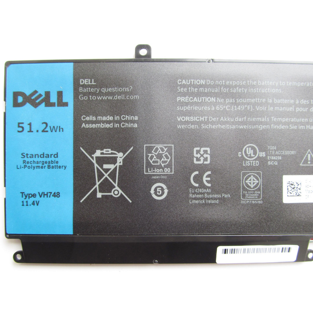 Акумулятор до ноутбука Dell Vostro 5470 VH748 51.2Wh (4500mAh) 6cell 11.4V Li-ion (A41997) - зображення 2