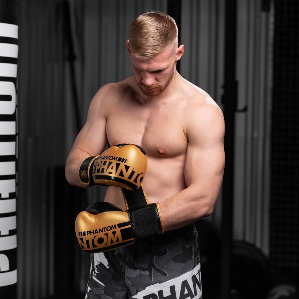 Боксерські рукавички Phantom APEX Elastic Gold 16oz (PHBG2215-16) - зображення 8