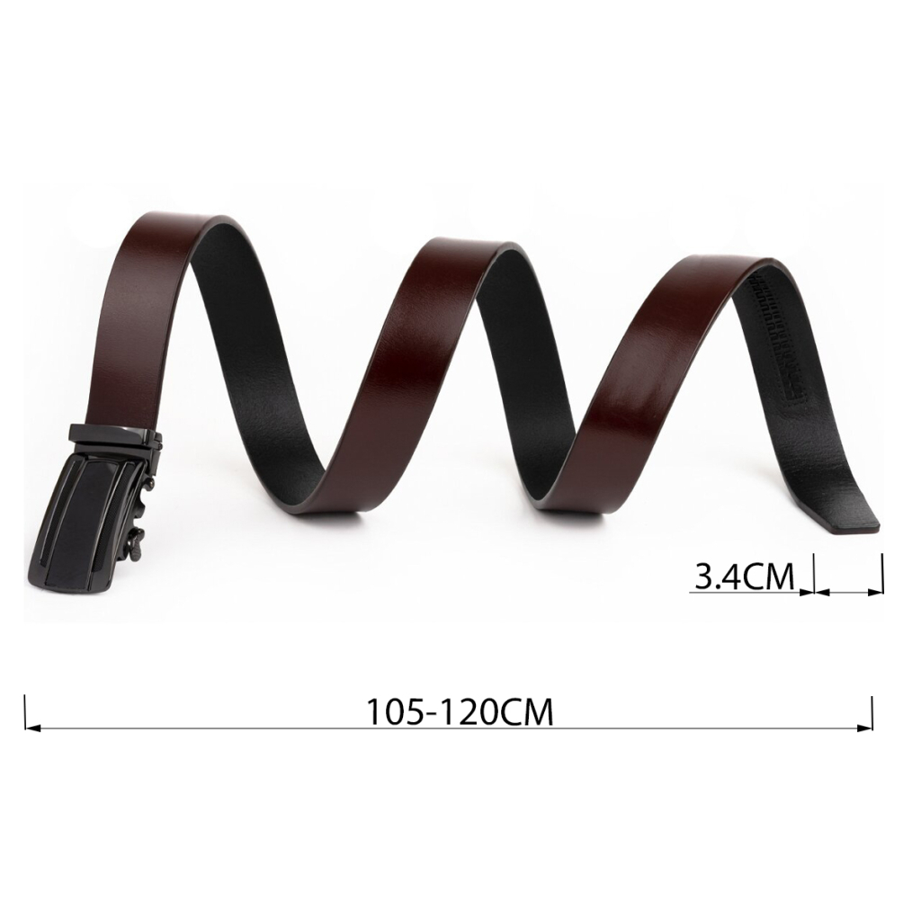 Ремінь Vintage Чоловічий із затемненою пряжкою автомат Коричневий (20296) - зображення 5