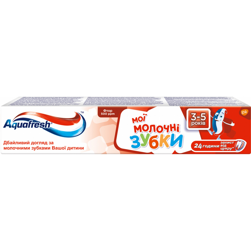 Дитяча зубна паста Aquafresh Мої молочні зубки (3-5 років) 50 мл (3830029292189) - зображення 1