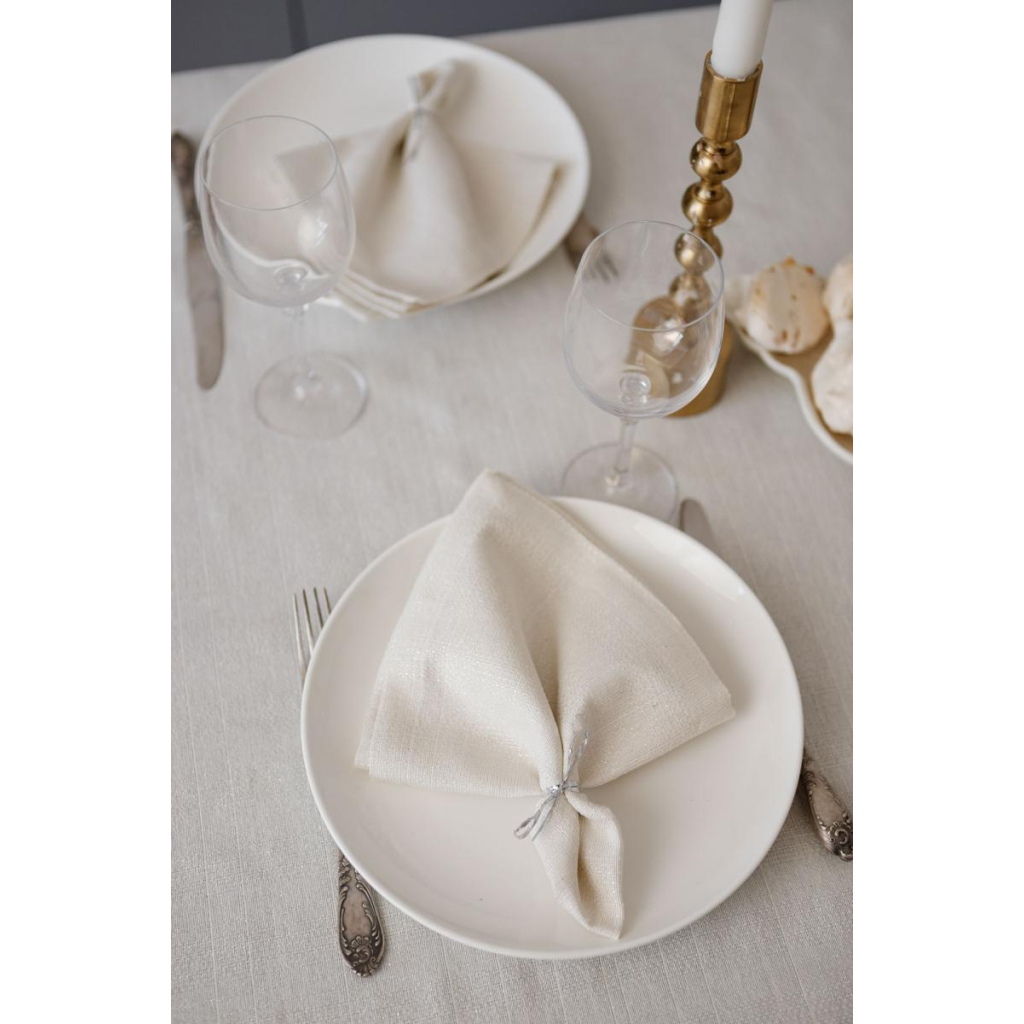 Скатертина Прованс святкова Перлина White 132х180 см (037596) - зображення 2