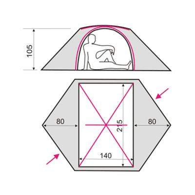 Намет Terra Incognita Skyline 2 зелёный (2000000001128) - зображення 3