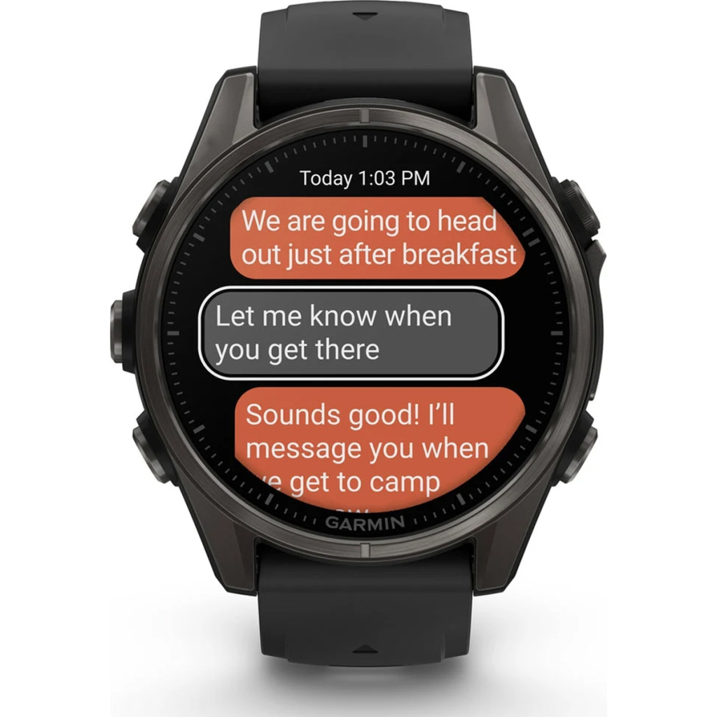 Смарт-годинник Garmin fenix 8 43mm, AMOLED, Saph, CrbnGry Ti/Blk, Blk/PebblGryBnd, (010-02903-21/010-02903-28) - зображення 10