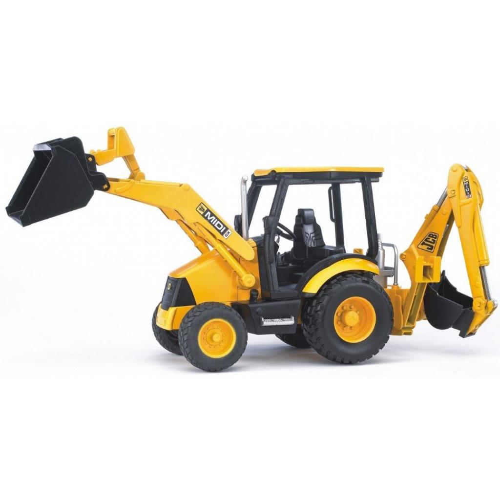 Спецтехніка Bruder Дорожный погрузчик с экскаватором JCB MIDI CX М1:16 (02427) - зображення 2