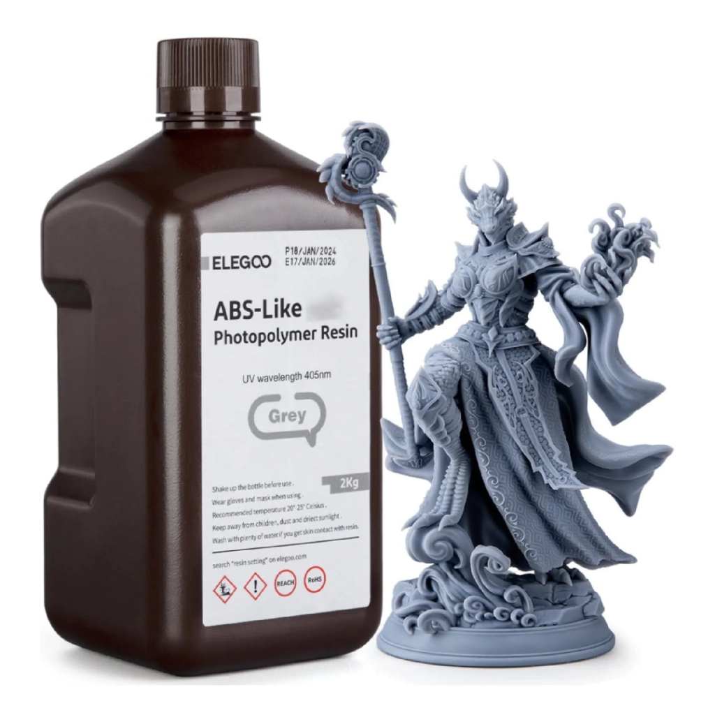 Фотополімерна смола ELEGOO Resin, ABS-like 2кг, grey (50.103.0262) - зображення 1