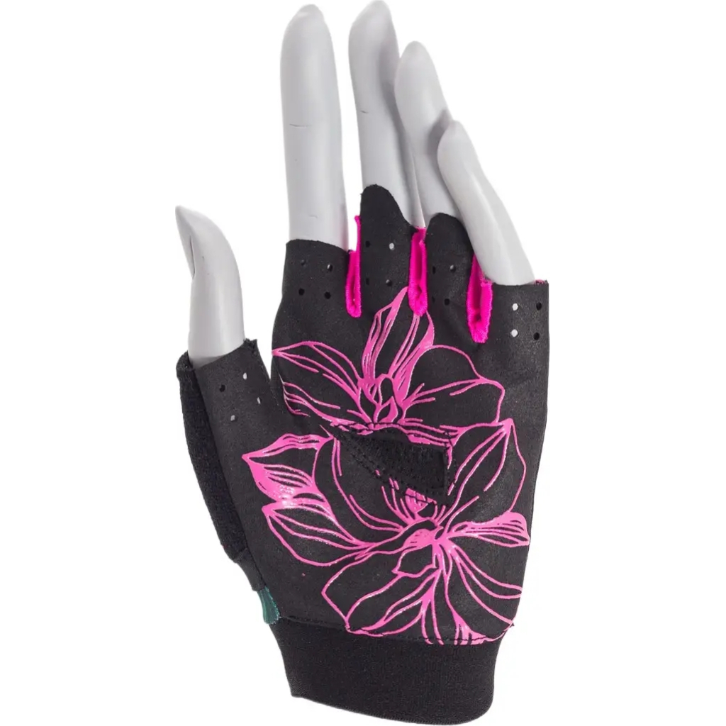 Рукавички для фітнесу MadMax MFG-770 Flower Power Gloves Black/Pink XS (MFG-770_XS) - зображення 2