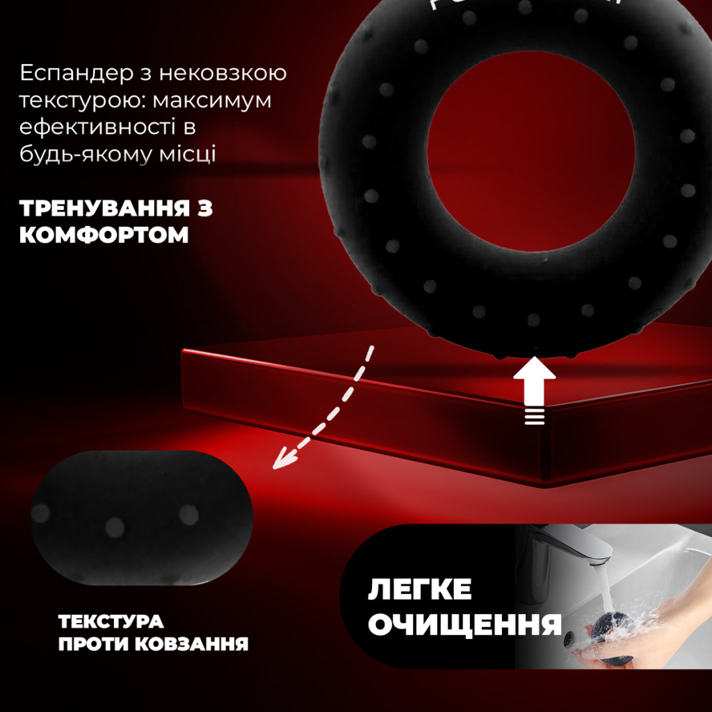 Еспандер PowerPlay PP-4338 Hand Grip Hard 30 кг Чорний (PP_4338_Black_30kg) - зображення 7