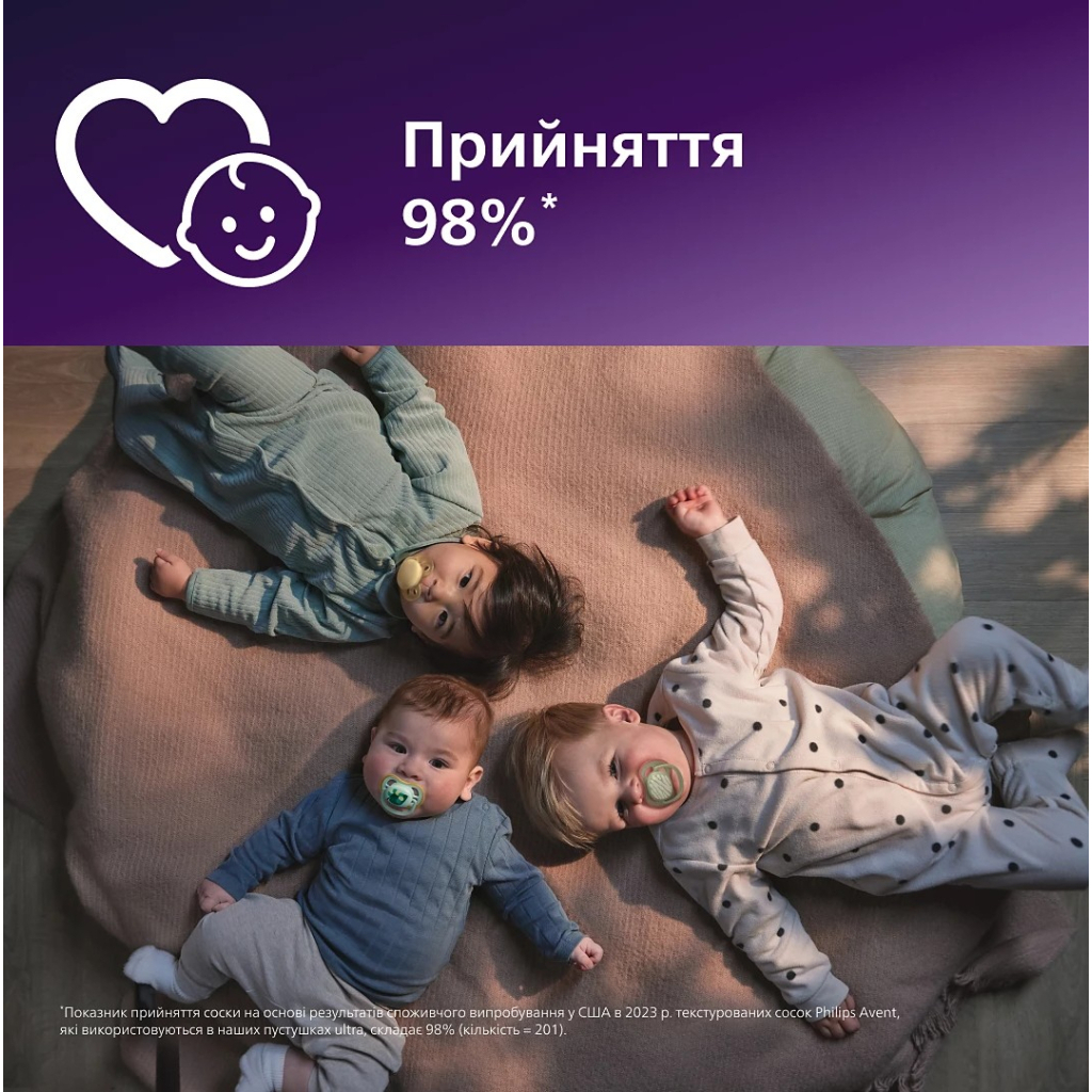 Пустушка Philips AVENT Ultra Air, 6-18 міс., салатово-рожева (SCF087/13) - изображение 4