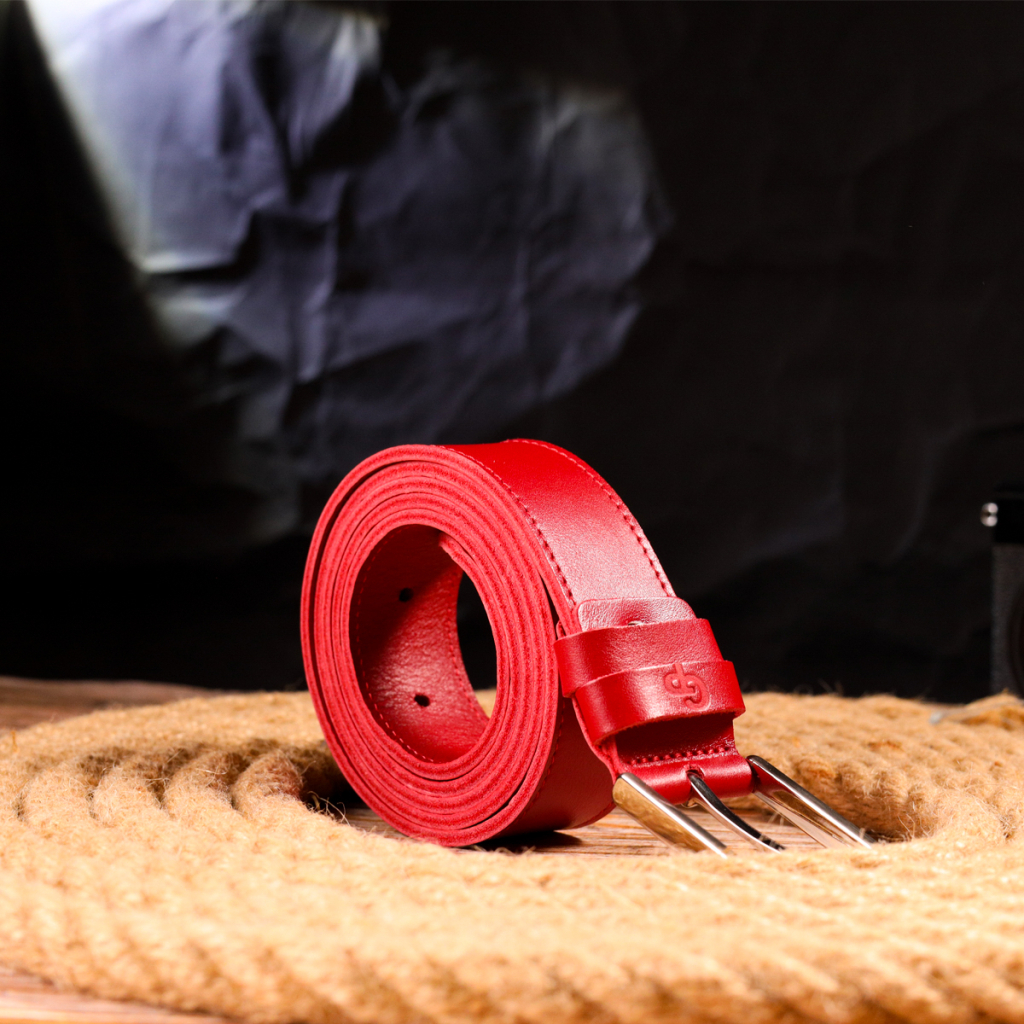 Ремінь Grande Pelle Жіночий під джинси з натуральної шкіри Червоний (21455) - зображення 8