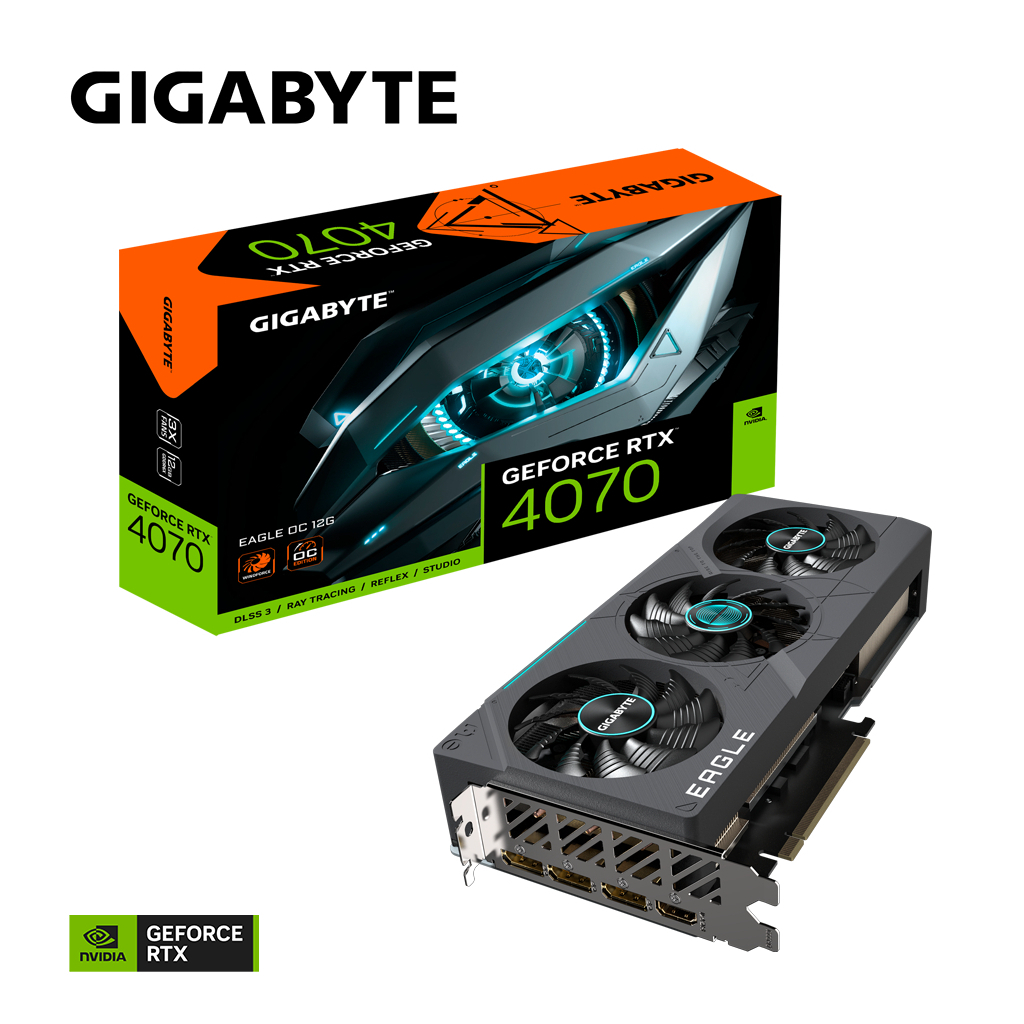 Відеокарта GIGABYTE GeForce RTX4070 12Gb EAGLE OC (GV-N4070EAGLE OC-12GD) - зображення 2