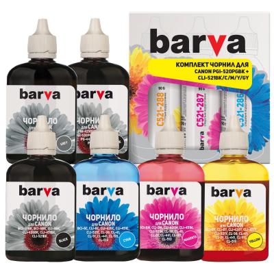 Чорнило Barva Canon PGI-520PGBK + CLI-521BK/C/M/Y/GY (6x90 г) SET (CPGI520-6-090-MP) - зображення 1