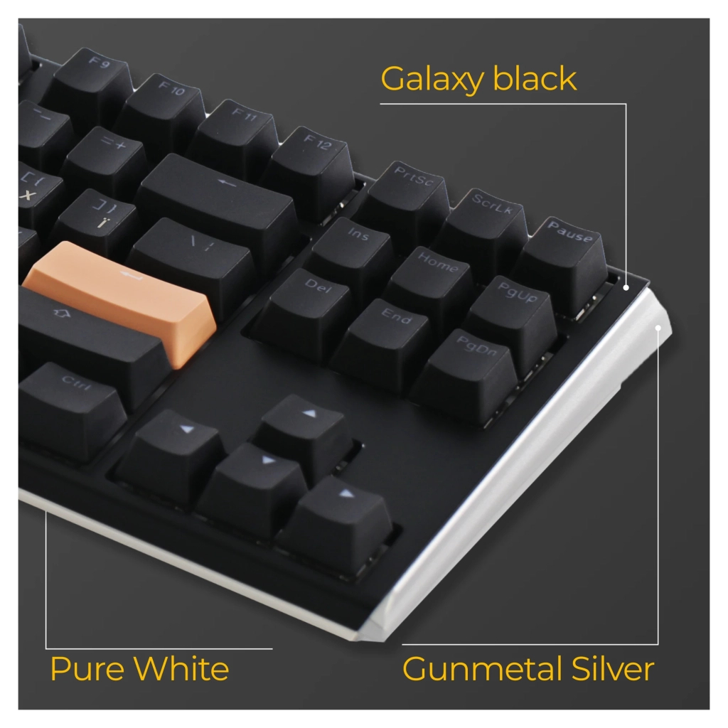 Клавіатура Ducky One 3 TKL Cherry MX Speed Silver RGB UA USB Black (DKON2187ST-PUAPXCLAWSC1) - зображення 10