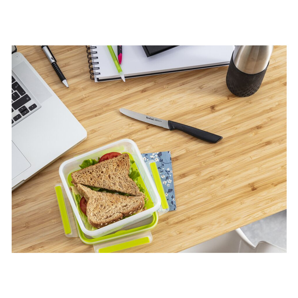 Кухонний ніж Tefal ColorFood зубчастий 10 см Чорний (K2731304) - зображення 11