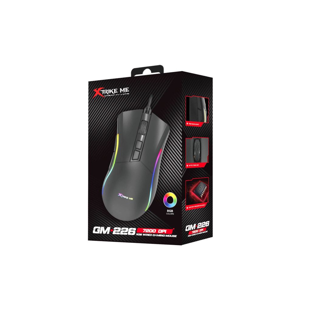 Мишка Xtrike ME GM-226 USB RGB Black (GM-226) - зображення 7