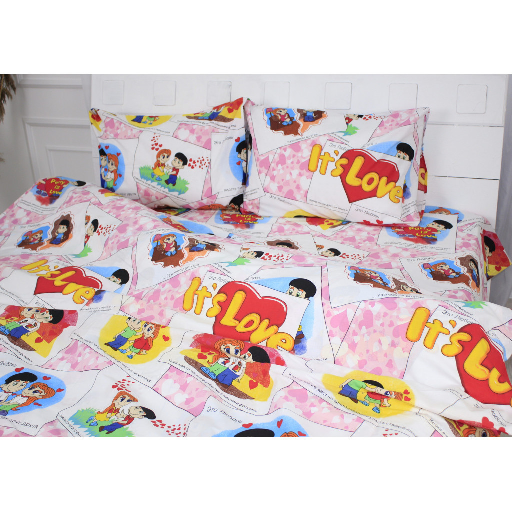 Постільна білизна MirSon Бязь Ranforce Elite 17-0109 Love 175х210 (2200004670805) - зображення 1
