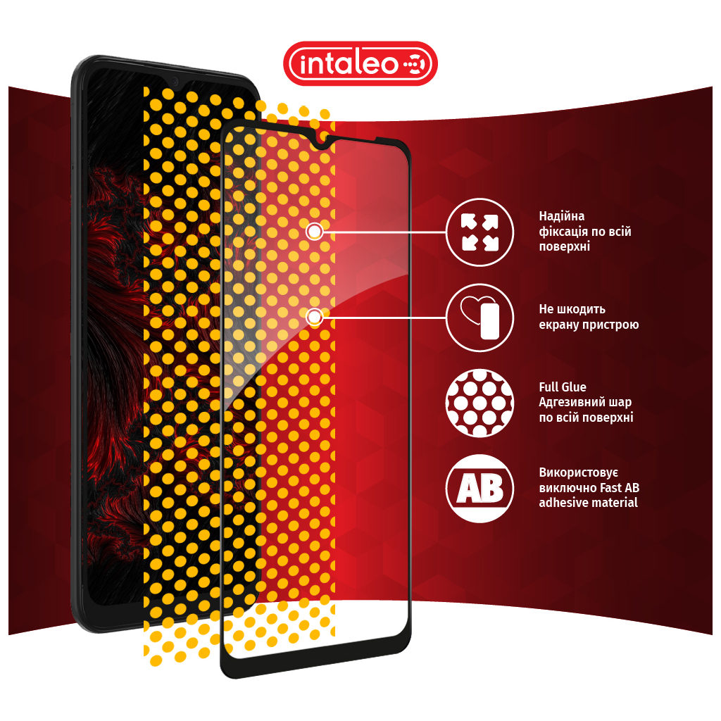 Скло захисне Intaleo Full Glue Samsung A03 Black (1283126521638) - зображення 7