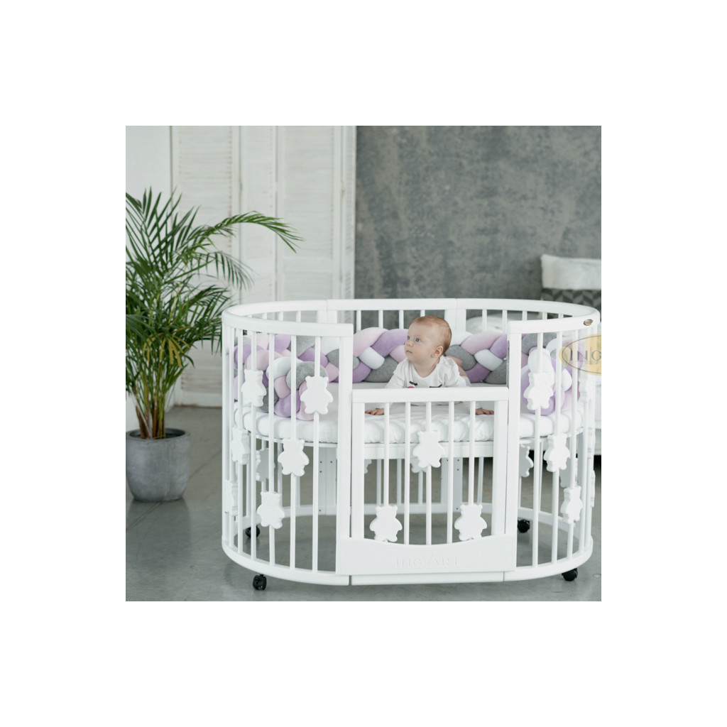 Ліжечко Ingvart Smartbed Plus з ведмедиками білий (4369003) - зображення 1