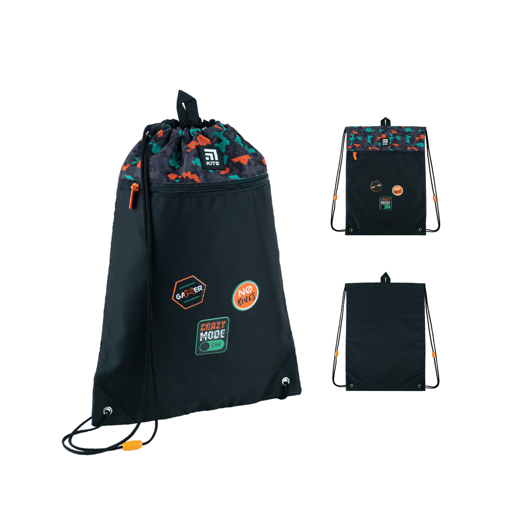 Сумка для взуття Kite Crazy Mode Чорна (K24-601M-26) - зображення 1