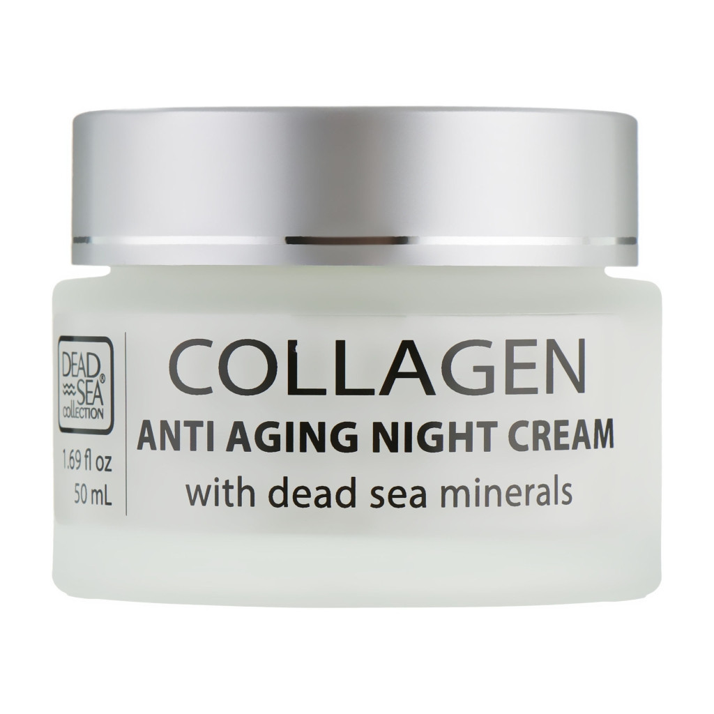Крем для обличчя Dead Sea Collection нічний проти старіння з колагеном та мін. Мертвого моря 50 мл (7290101220459) - зображення 1