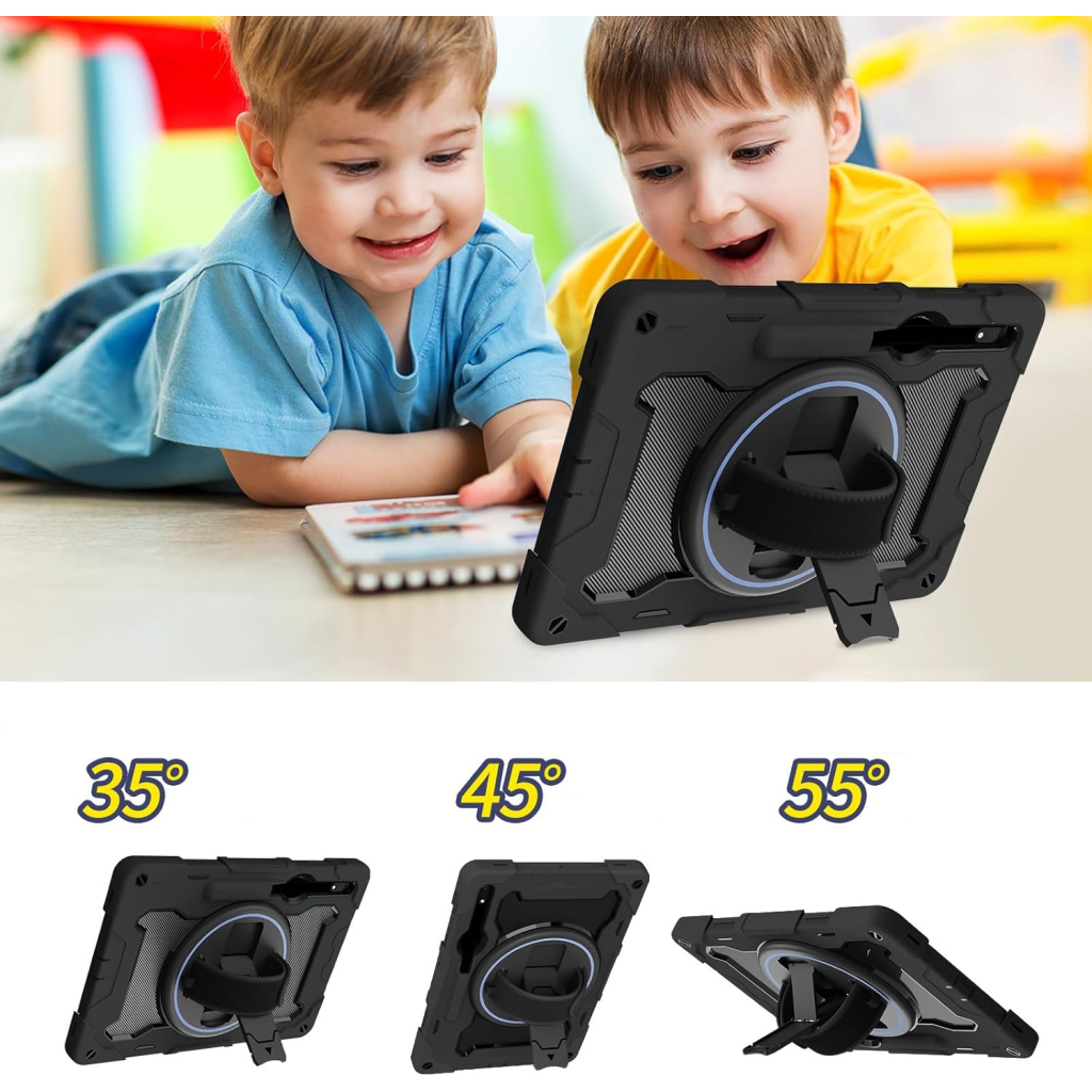 Чохол до планшета BeCover Samsung Galaxy Tab S9 Plus (SM-X810/SM-X816)/S9 FE Plus (SM-X610/SM-X616) 12.4" Black (712917) - зображення 4