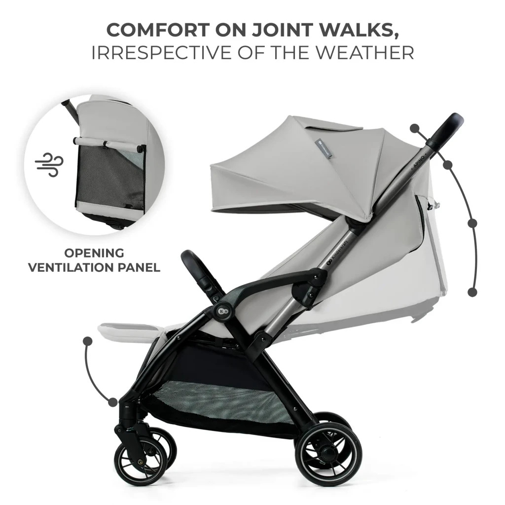 Коляска Kinderkraft Apino Dove Grey (KSAPIN00GRY0000) (5902533924103) - зображення 9
