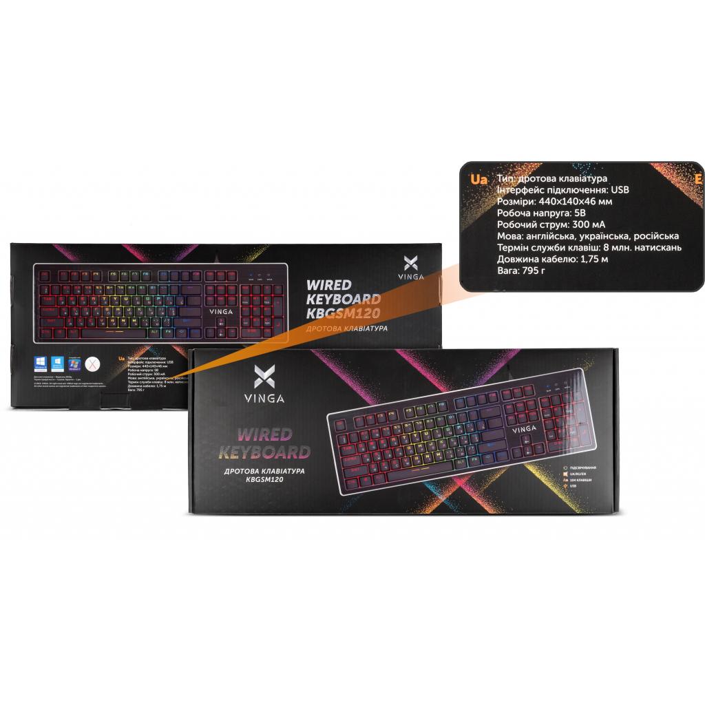 Клавіатура Vinga KBGSM120 Black - зображення 6