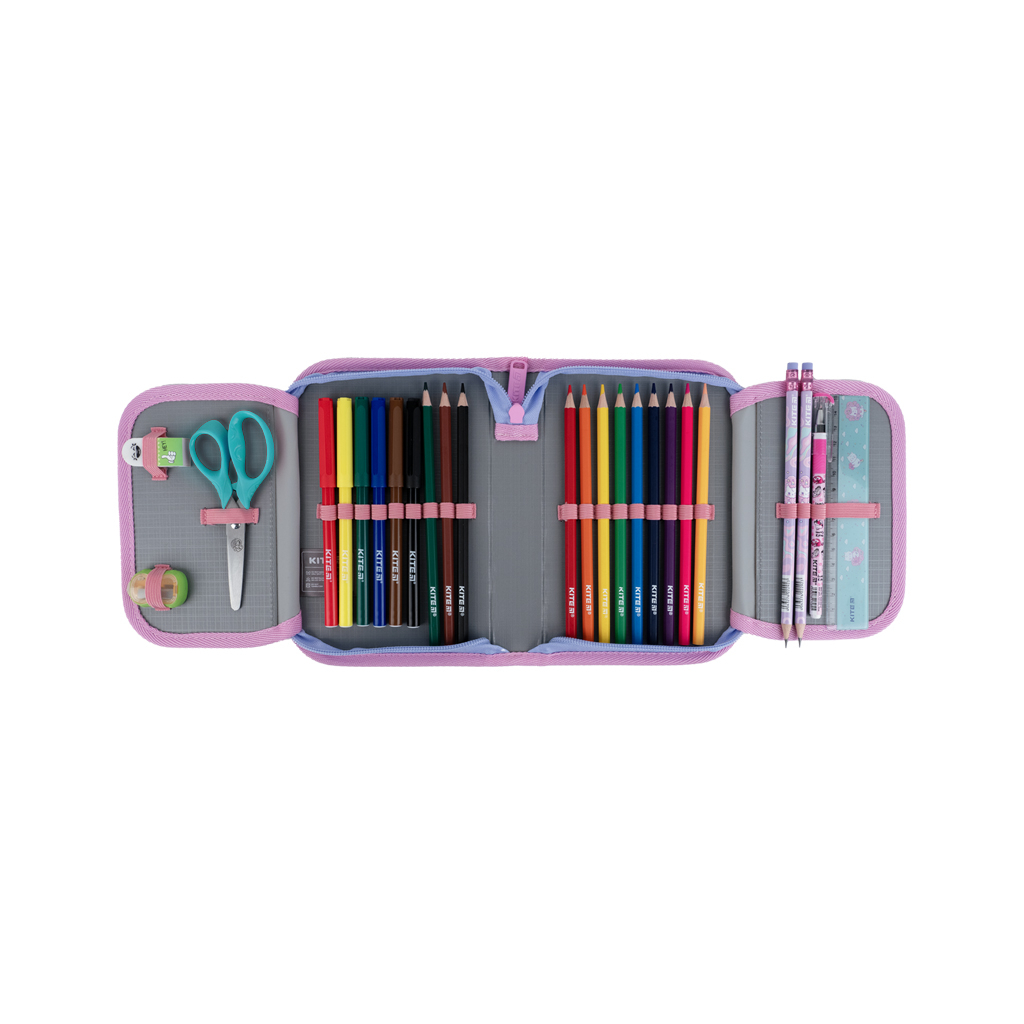 Пенал Kite Love is 622, з наповненням, 1 відділення, 2 відвороти (K25-622H-3) - зображення 7