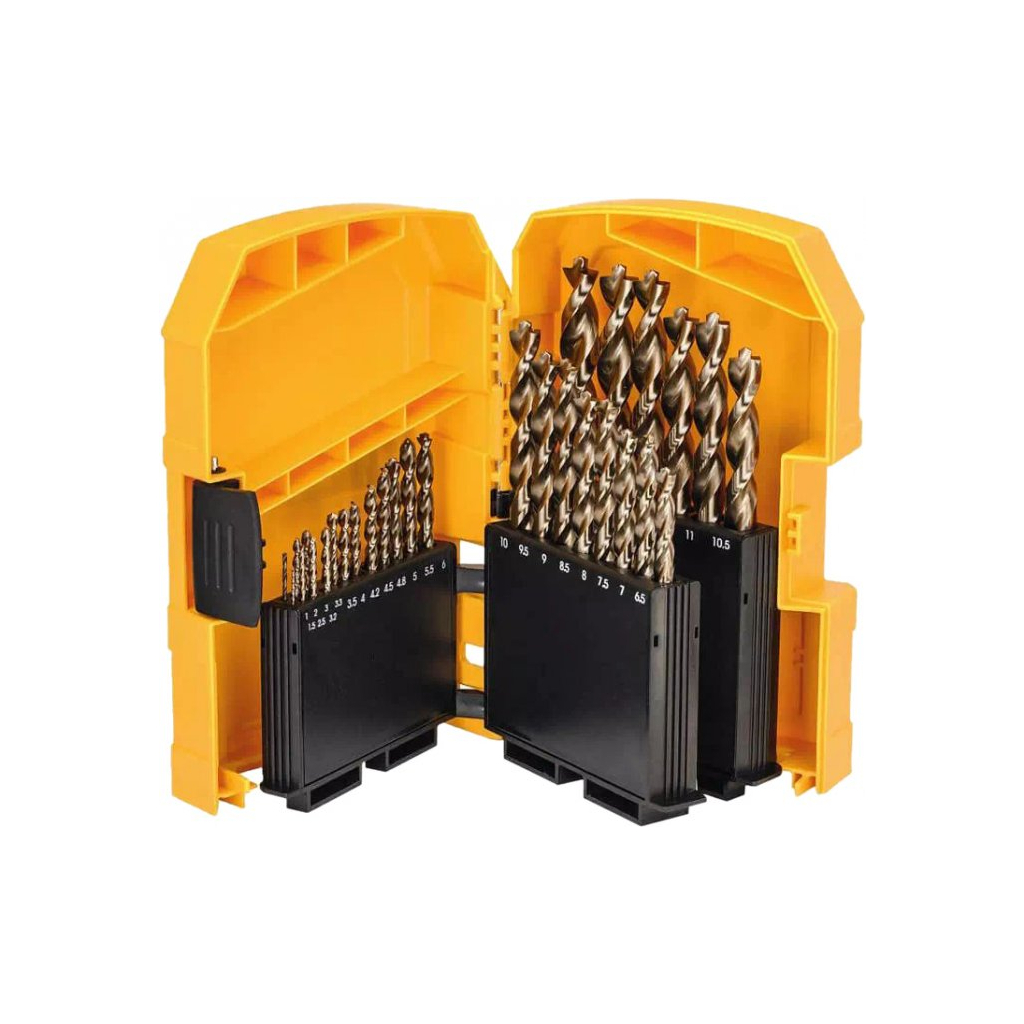 Набір свердл DeWALT по металу EXTREME INDUSTRIAL COBALT,HSS- Co, d=1-13 мм, 29 ш (DT4957) - зображення 1