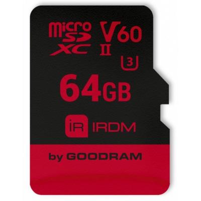 Карта пам'яті Goodram 64GB microSDXC UHS II V60 U3 IRDM (IR-M6BA-0640R11) - зображення 1