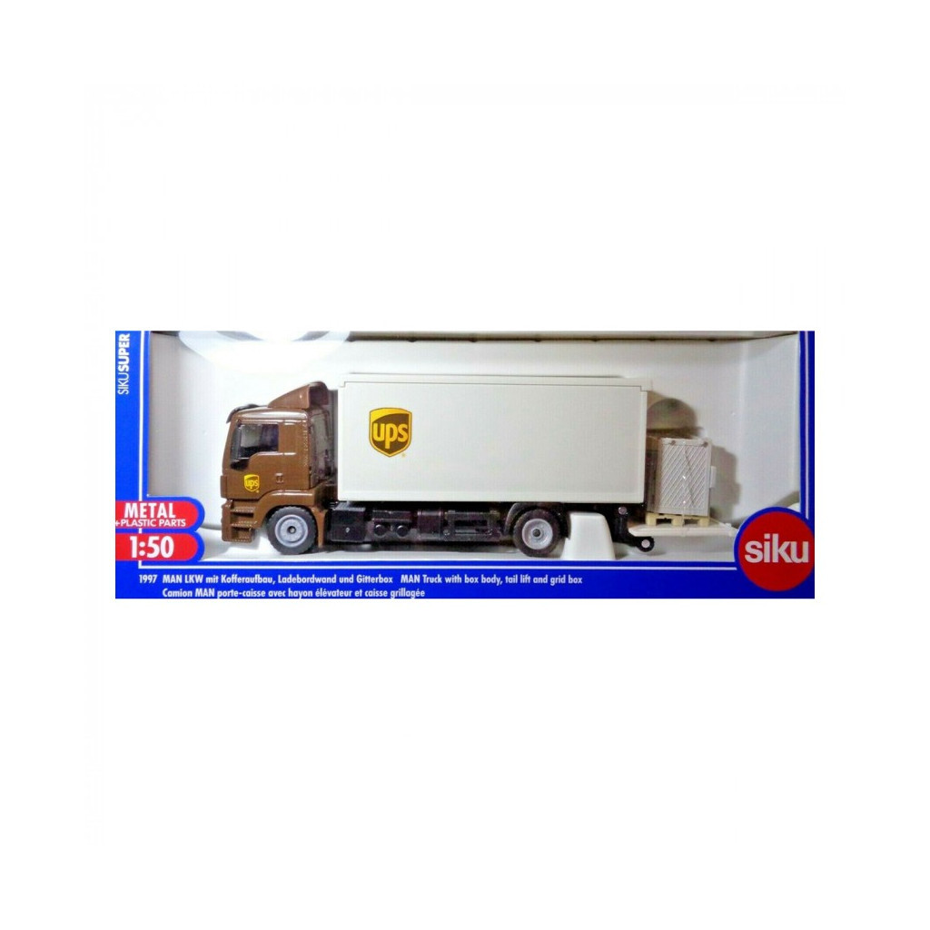 Спецтехніка Siku Вантажівка MAN з кузовом і гідробортом (6336590) - зображення 2