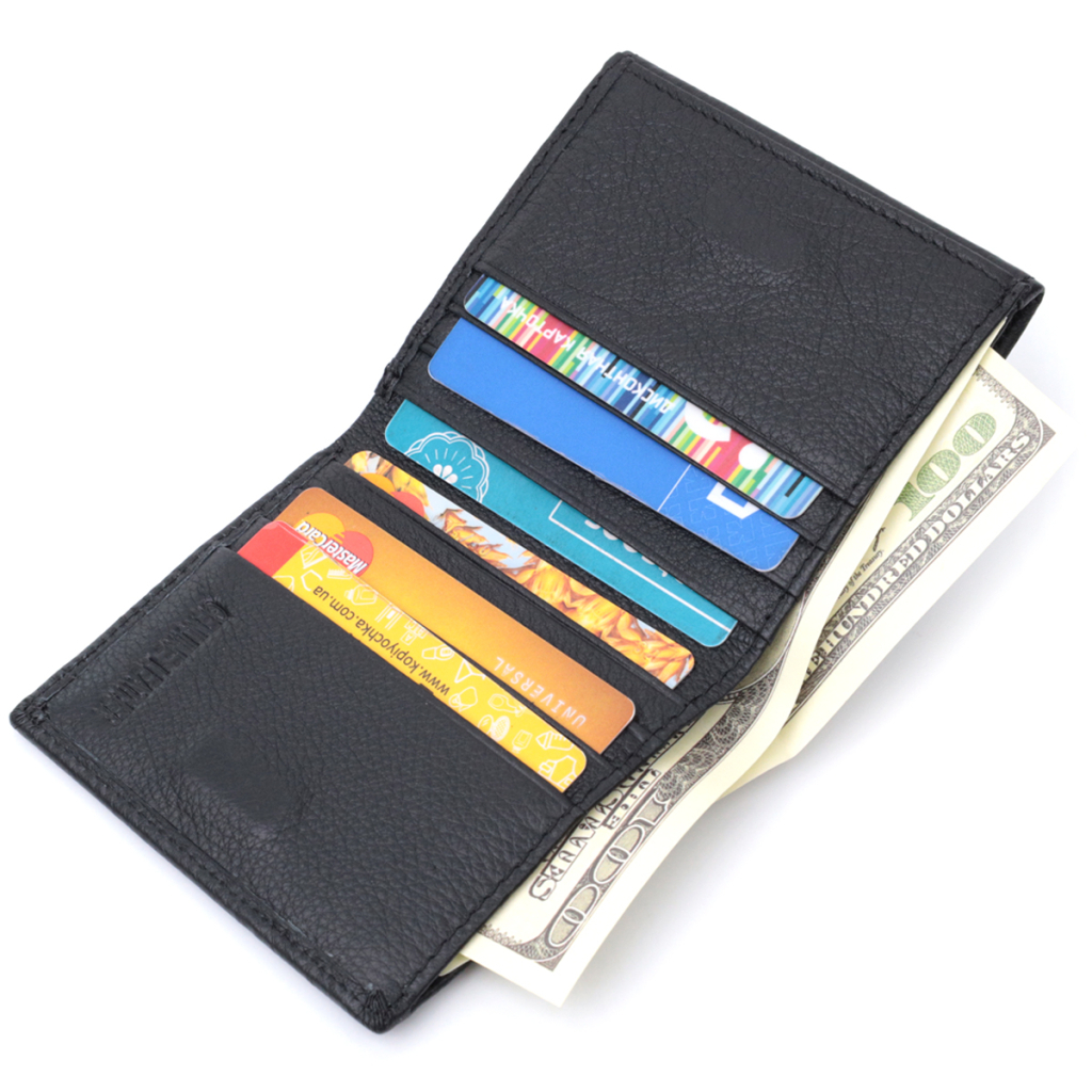 Гаманець ST Leather З натуральної шкіри Чорний (22709) - зображення 8