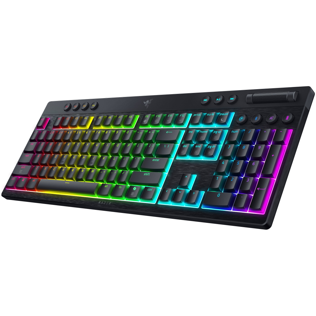 Клавіатура Razer BlackWidow V4 Low-Profile Wireless/Bluetooth/USB Yellow switch UA Black (RZ03-05271500-R3M1) - зображення 4