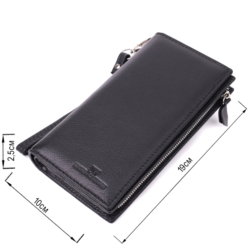 Гаманець ST Leather Унісекс з натуральної шкіри Чорний (22532) - зображення 3