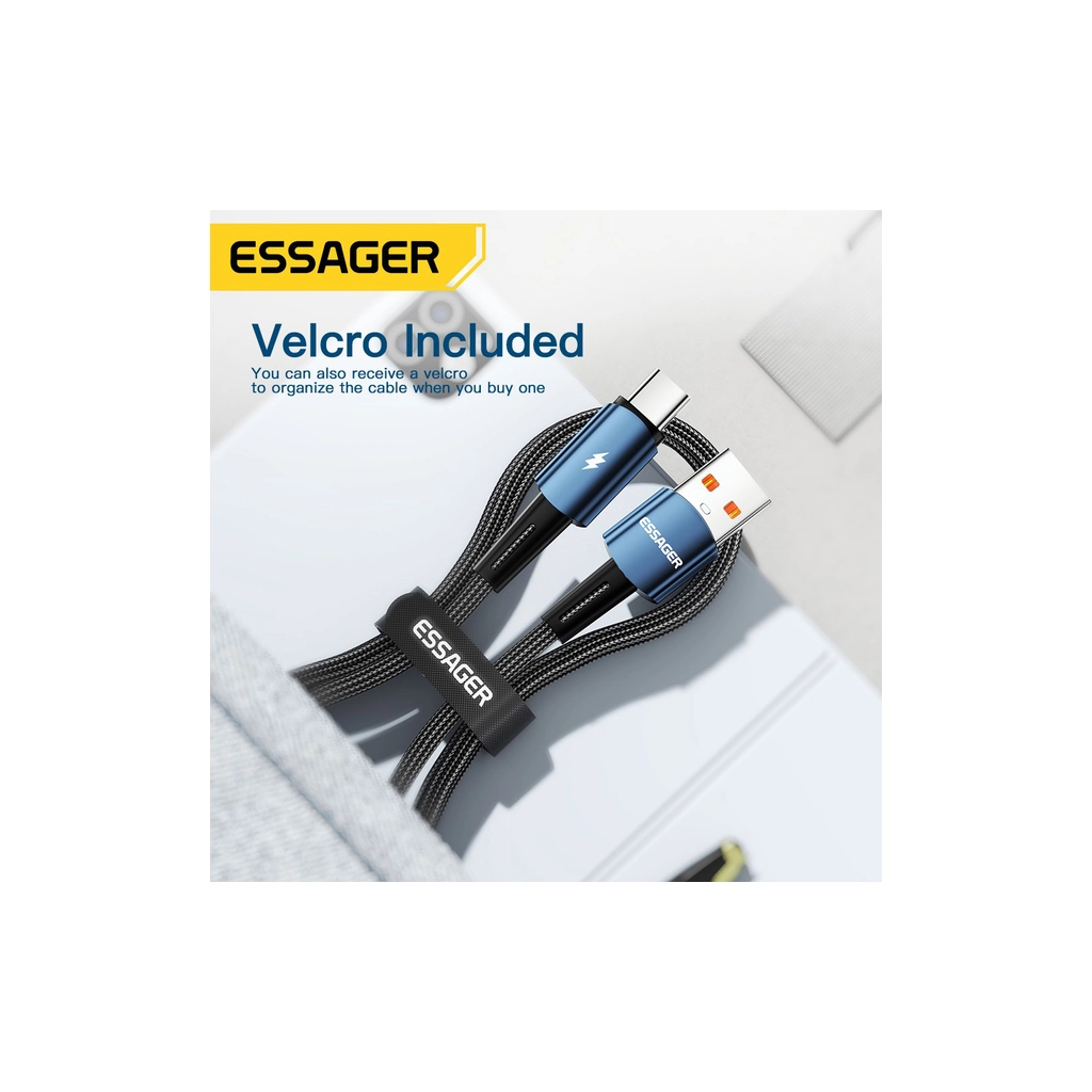 Дата кабель USB 2.0 AM to USB-C 1.0m 120W blue Essager (EXC120-CG03-P) - picture 3