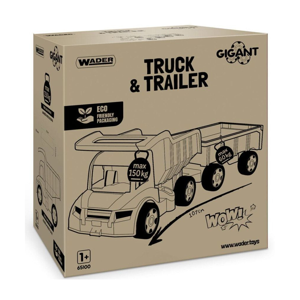 Спецтехніка Wader Вантажiвка "Гігант" + візок (65100) - зображення 4