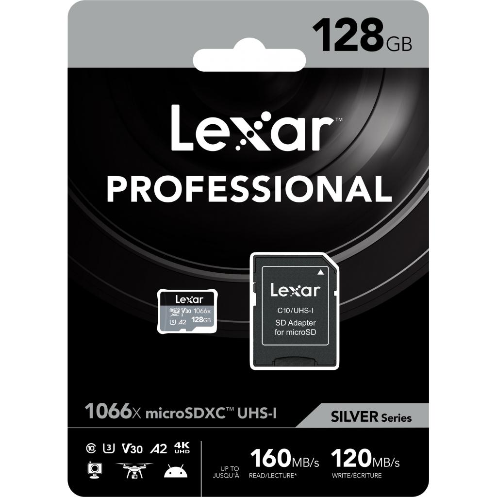 Карта пам'яті Lexar 128GB microSDXC class 10 UHS-I 1066x Silver (LMS1066128G-BNANG) - зображення 3