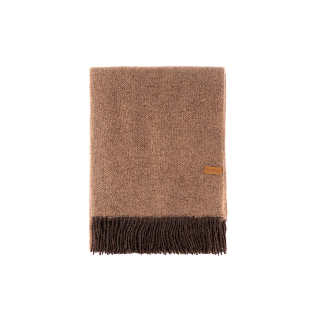 Плед Ardesto Leonardo Doubleface 100% вовна 140x200 см шоколад-беж (ART0401LD) - зображення 8