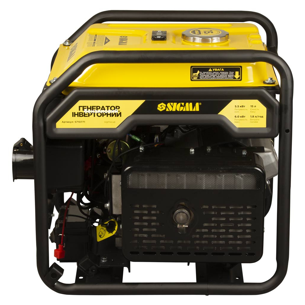 Генератор Sigma інверторний, 5.5/6.0kW, 15л, з виведенням під АВР (5710771) - зображення 5