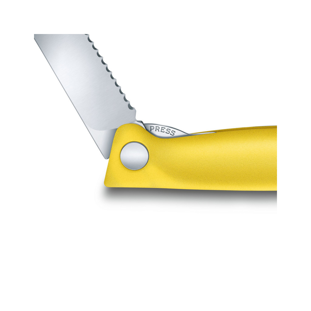 Кухонний ніж Victorinox SwissClassic Foldable Paring 11 см Serrated Yellow (6.7836.F8B) - зображення 3