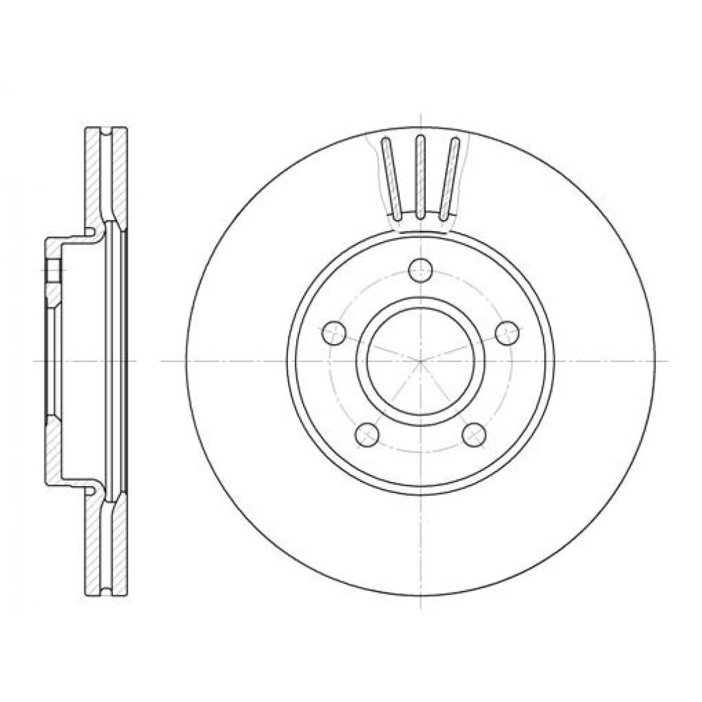 Гальмівний диск REMSA 6710.10 - зображення 1