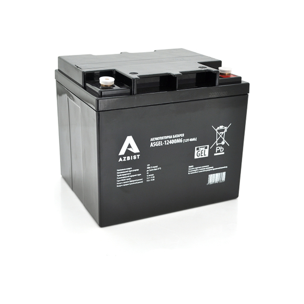 Батарея до ДБЖ AZBIST 12V 40 Ah Super GEL (ASGEL-12400M6) - зображення 1