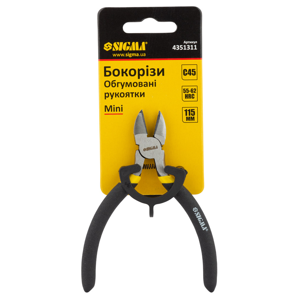 Бокорізи Sigma 115мм гумові рукоятки Mini (4351311) (4351311) - зображення 3