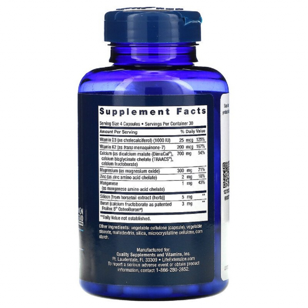 Вітамінно-мінеральний комплекс Life Extension Відновлення Кістей + К2, Bone Restore with Vitamin K2 120 Ка (LEX-17271) - зображення 2