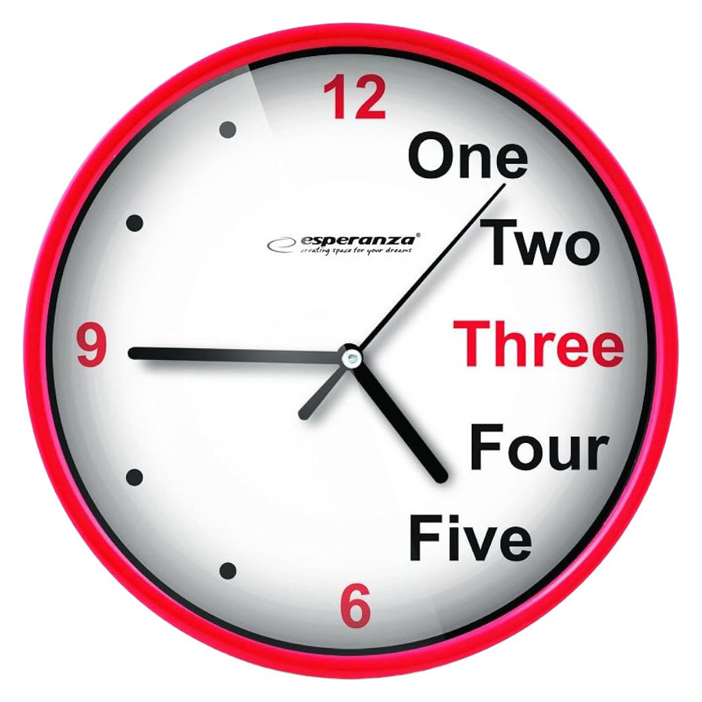 Настінний годинник Esperanza Wall Clock Prague 20 см Red (EHC014R) - зображення 1